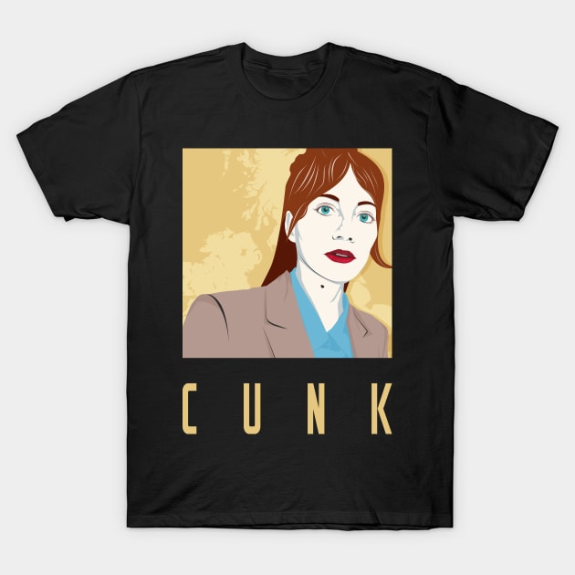 Cunk on a T-Shirt - pop art portrait of Philomena Cunk T-Shirt by PinnacleOfDecadence